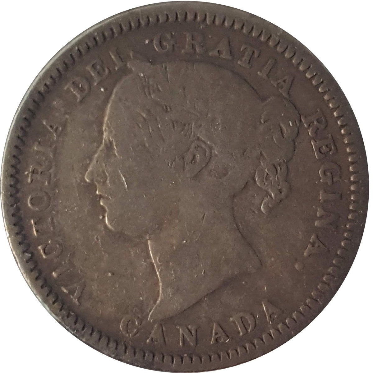 1881H Obv. 2 Canada 10-cents VG-F (VG-10) $