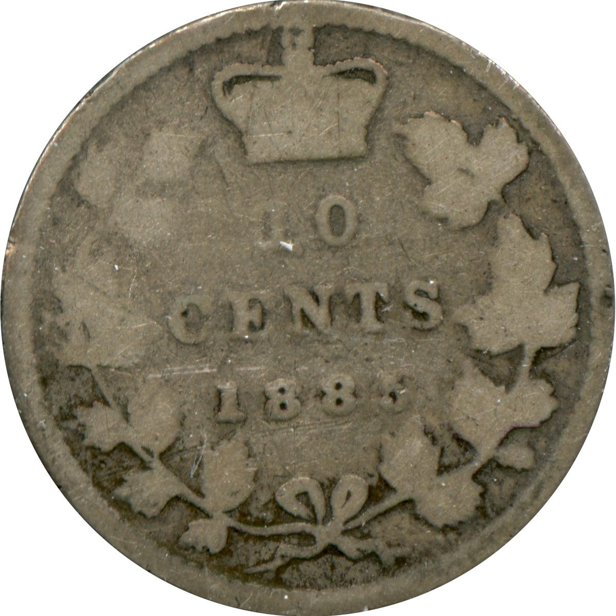 1885 Obv. 4 Canada 10-cents Good (G-4) $