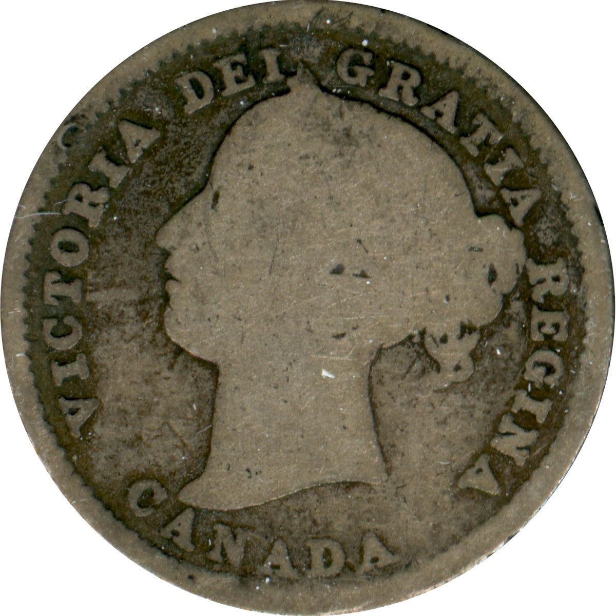 1885 Obv. 4 Canada 10-cents Good (G4)