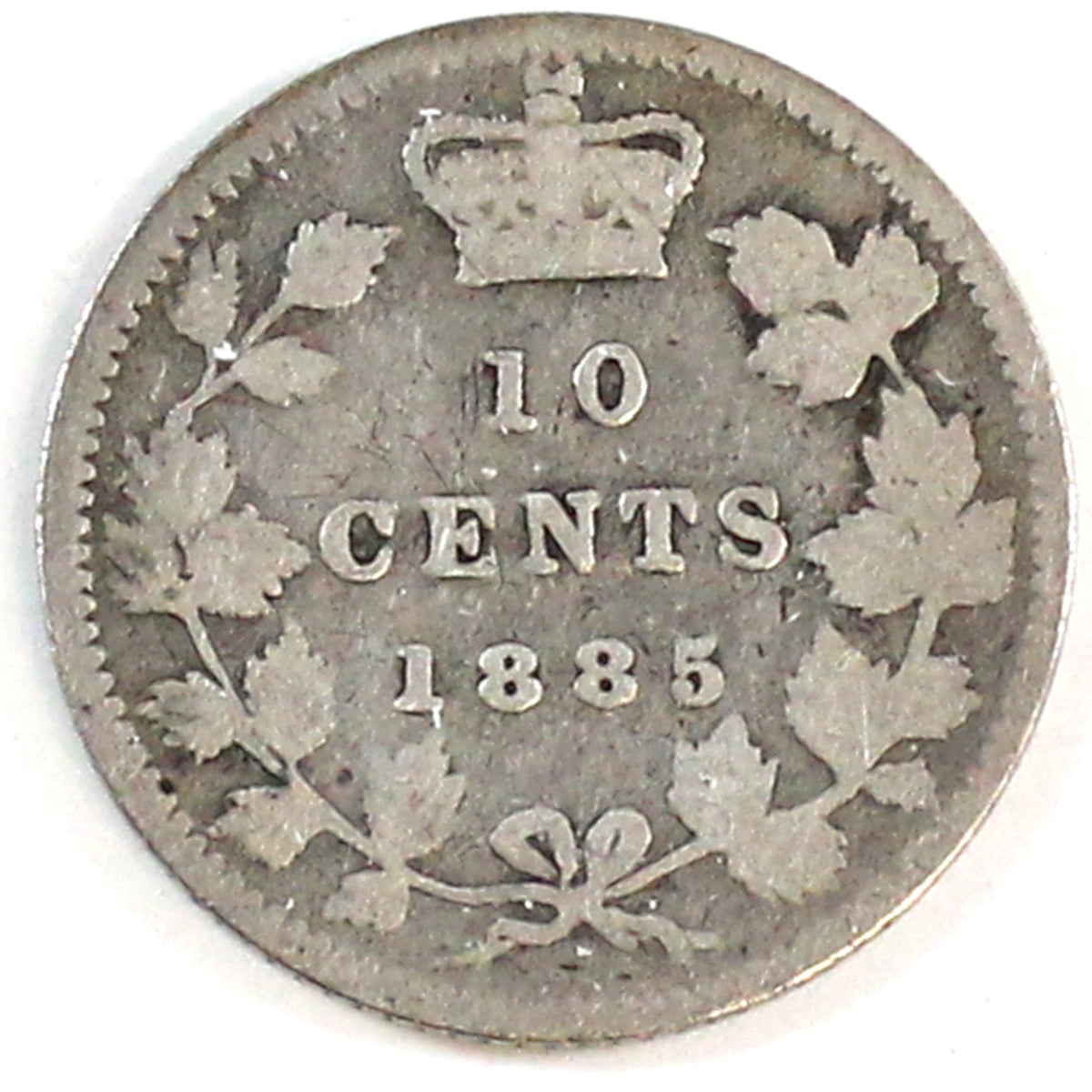 1885 Obv. 5 Canada 10-cents Good (G-4) $