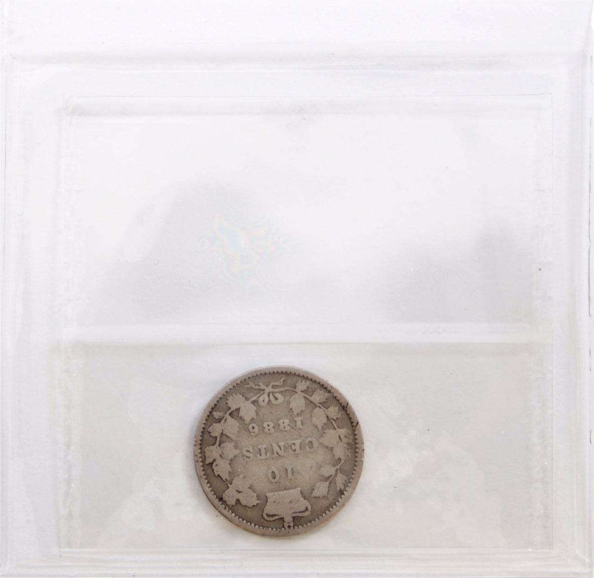 1886 Large Pointed 5, Obv. 5 Canada 10-cents ICCS Certified G-4