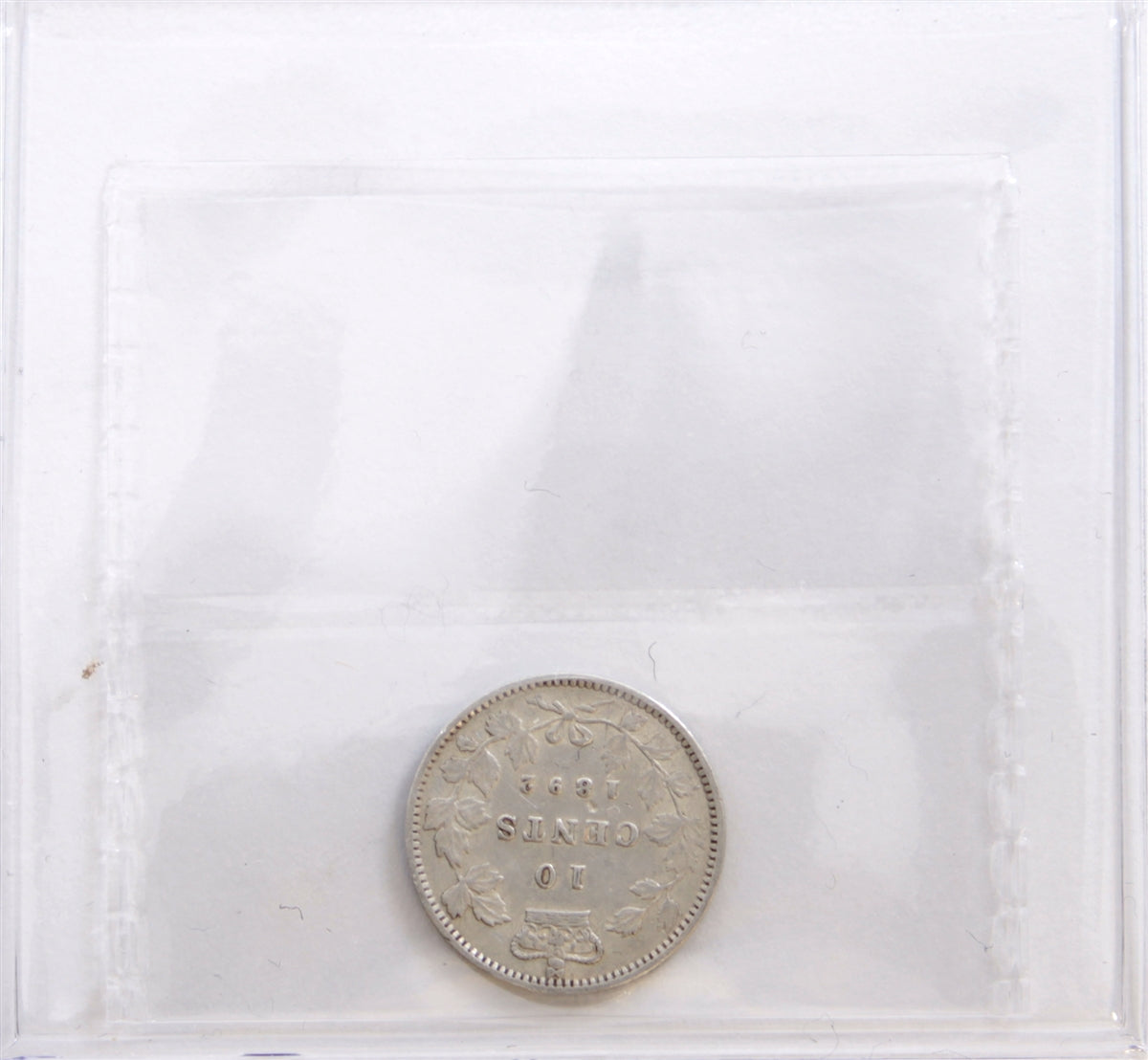 1892 Small 9, Obv. 5 Canada 10-cents ICCS Certified F-12