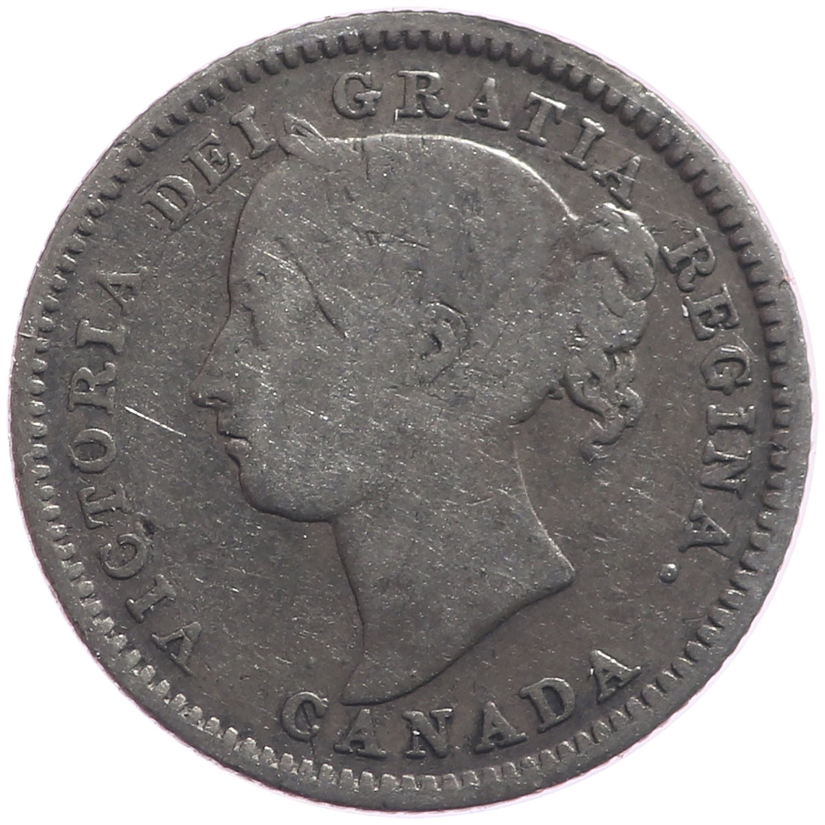 1894 Obv. 5 Canada 10-cents G-VG (G6)