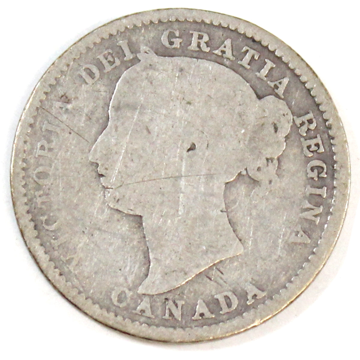 1894 Obv. 5 Canada 10-cents Good (G4)