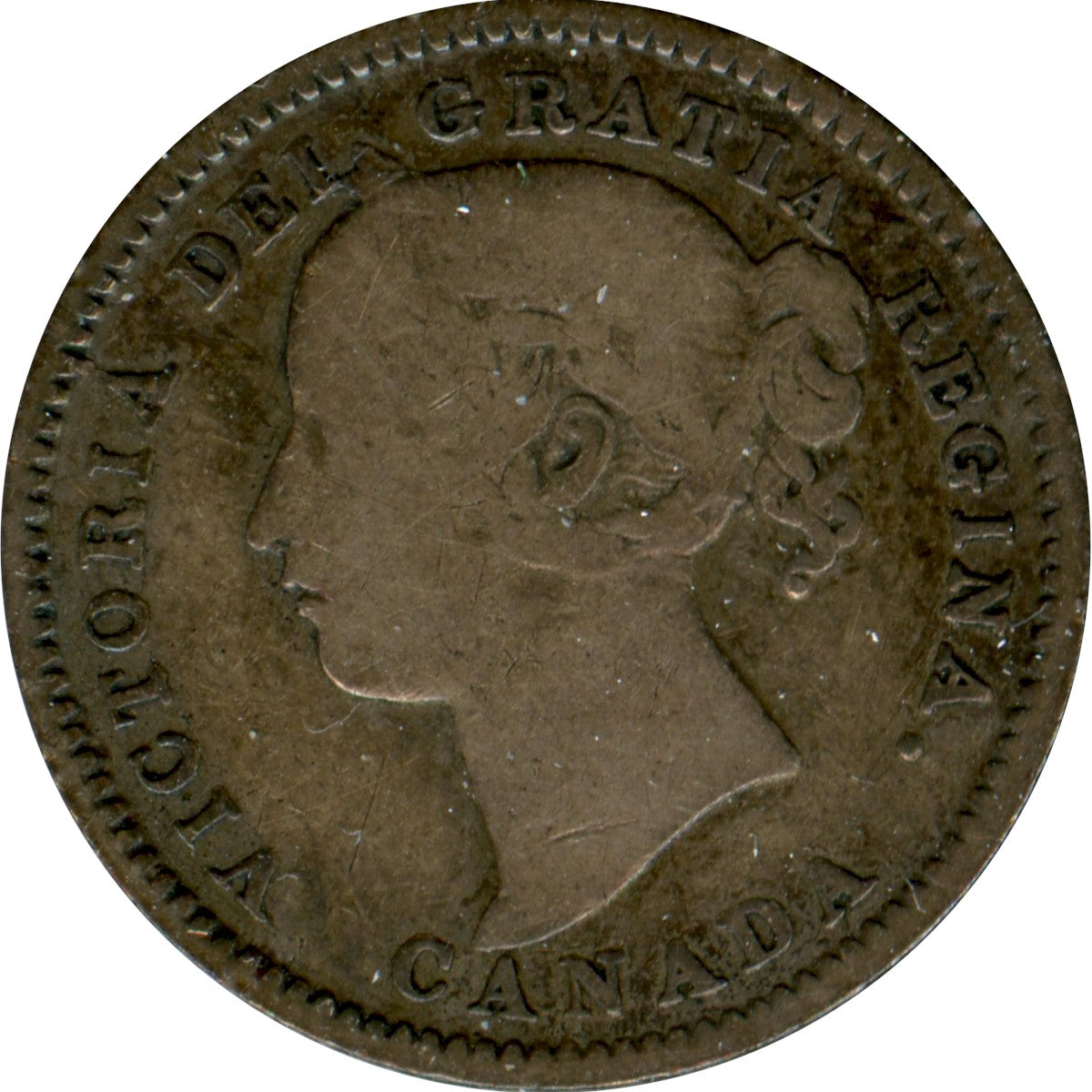 1894 Obv. 6 Canada 10-cents VG-F (VG10) $