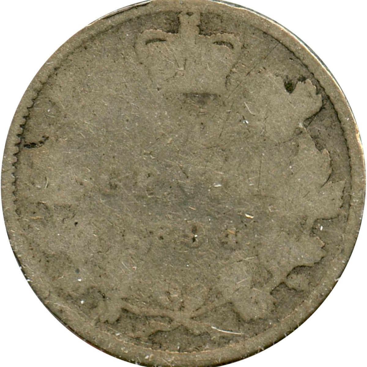 1894 Obv. 6 Canada 10-cents About Good (AG-3)