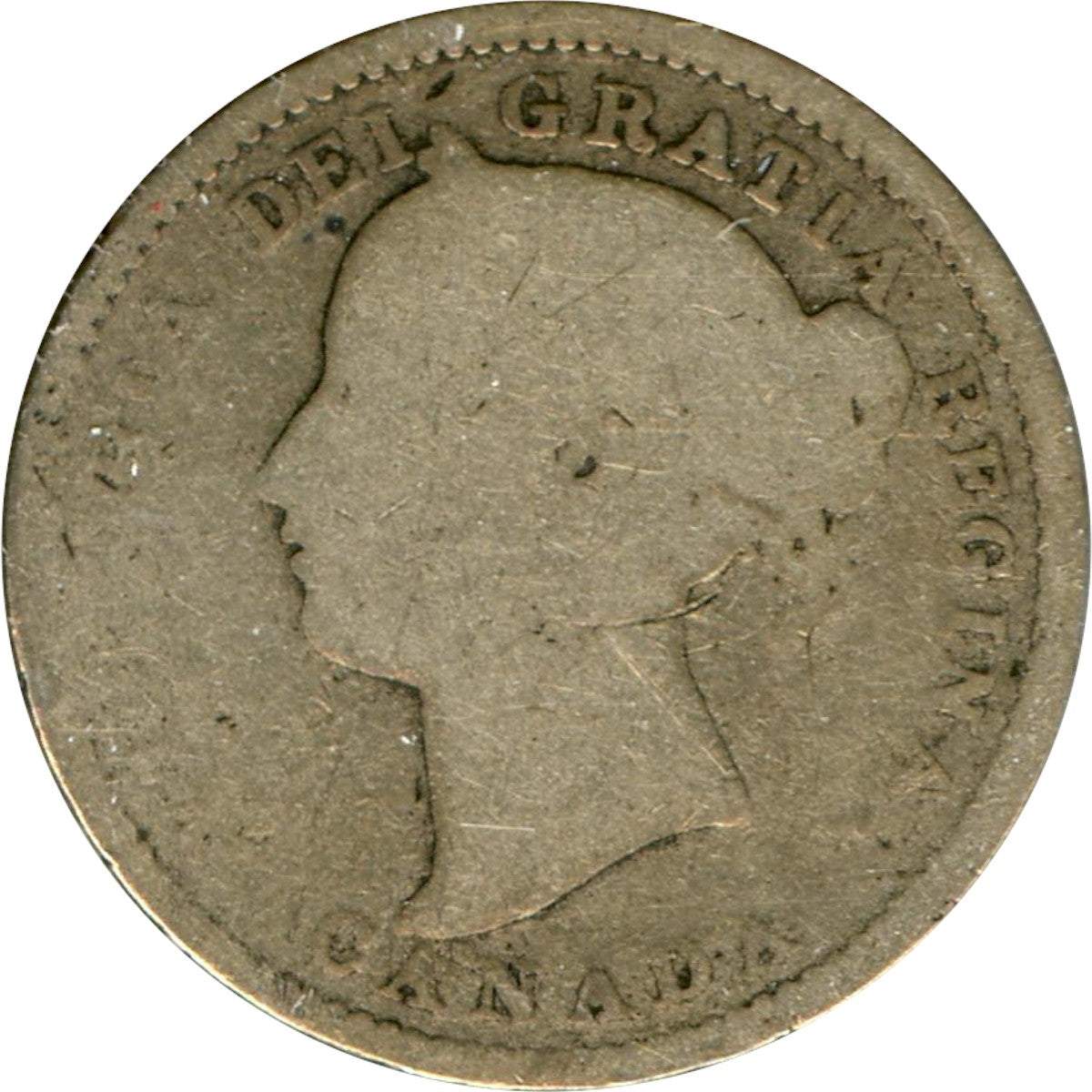 1894 Obv. 6 Canada 10-cents About Good (AG3)