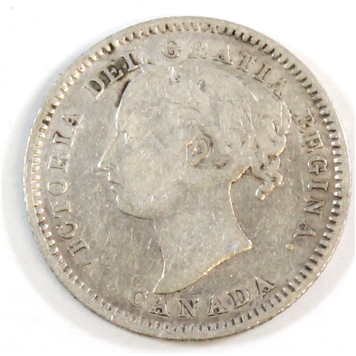 1896 Obv. 5 Canada 10-cents VG-F (VG10) $