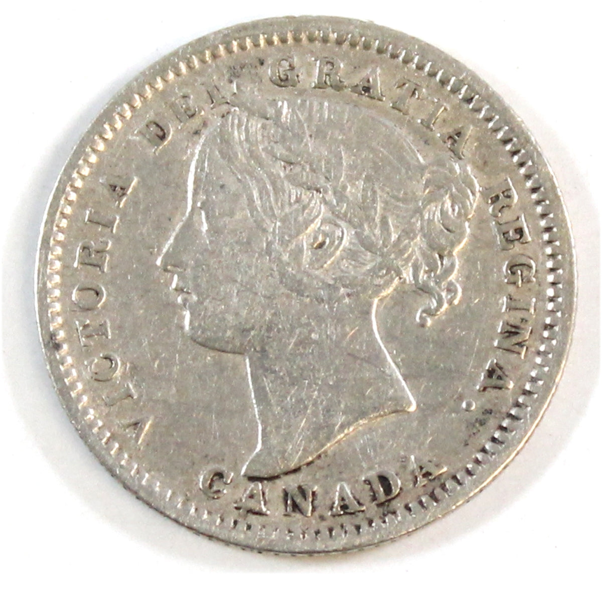 1898 Obv. 6 Canada 10-cents Very Fine (VF20)