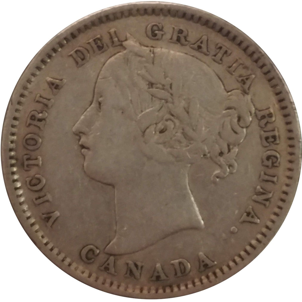 1898 Obv. 6 Canada 10-cents F-VF (F15)