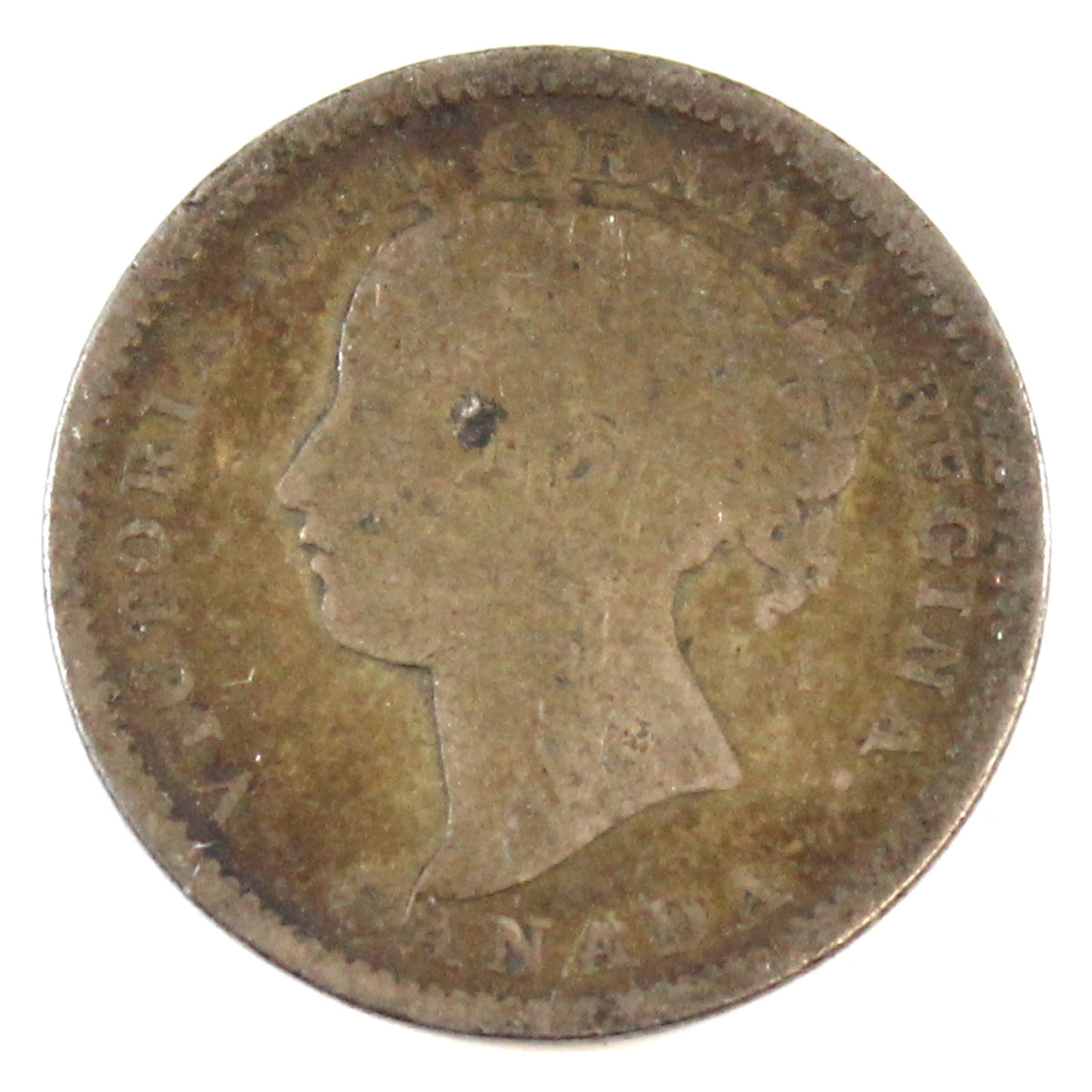 1898 Obv. 6 Canada 10-cents About Good (AG3)