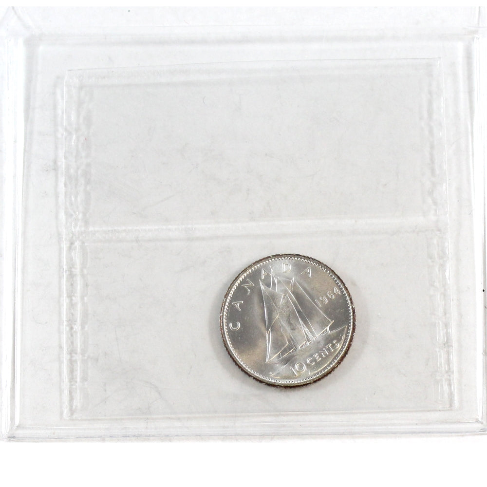1964 Canada 10-cents ICCS Certified MS66