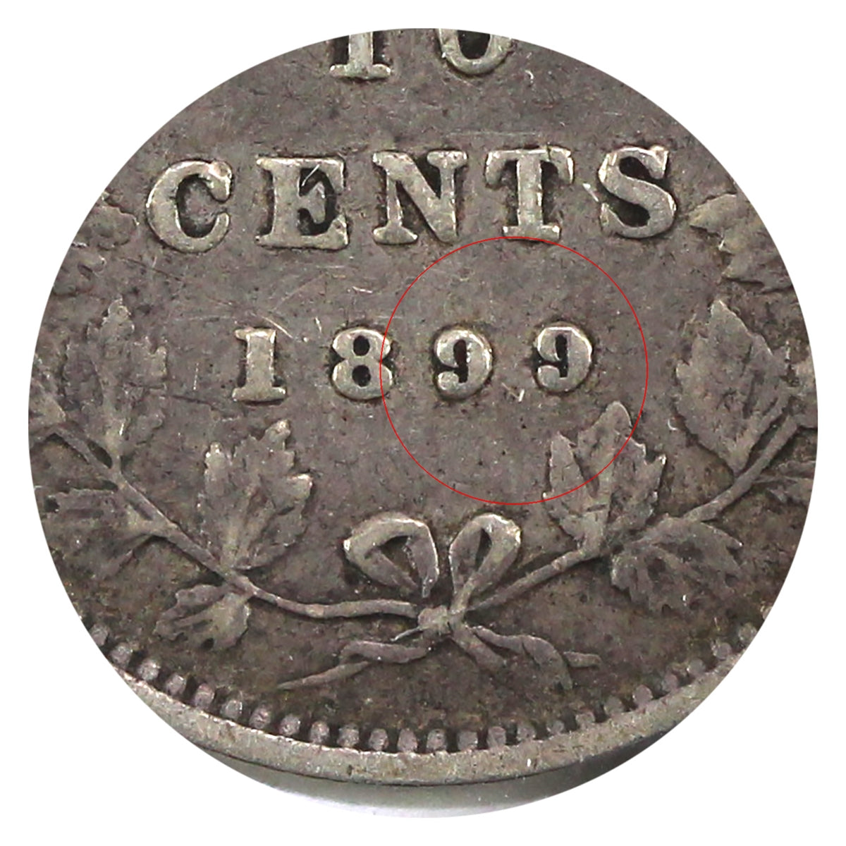 1899 Small 9's Canada 10-cents VF-EF (VF-30) $