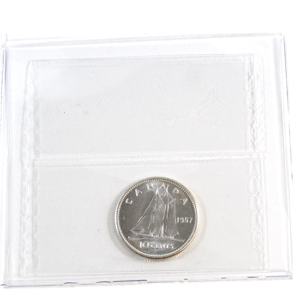 1957 Canada 10-cents ICCS Certified PL-66