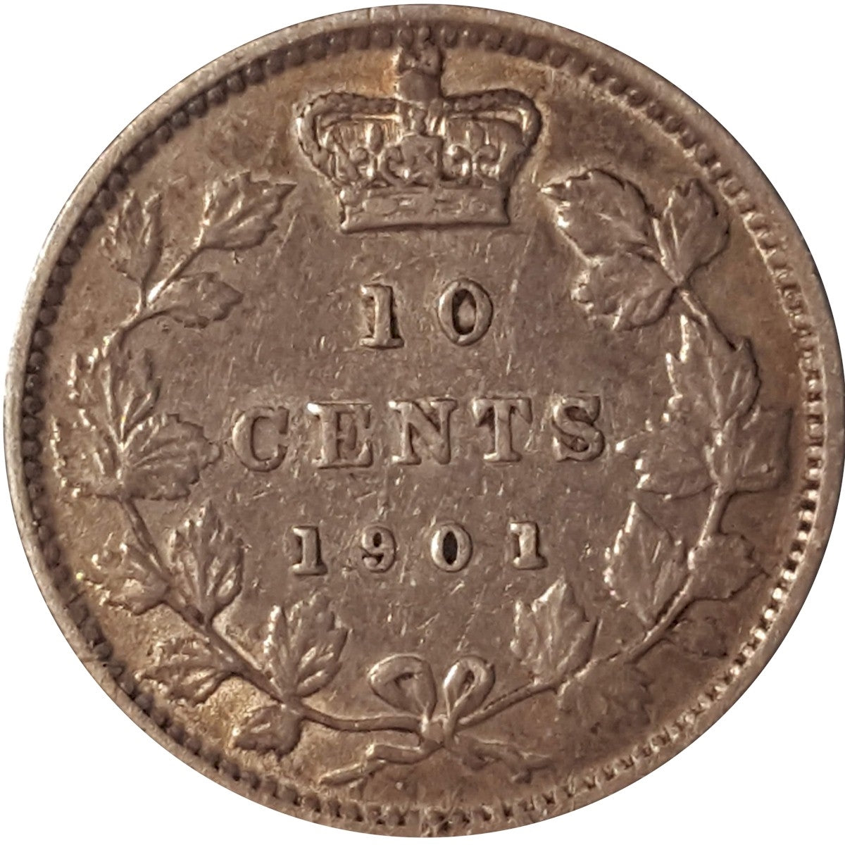 1901 Canada 10-cents VF-EF (VF-30) $
