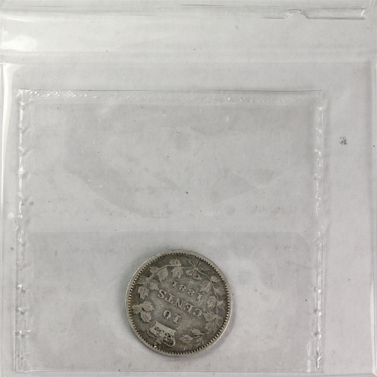 1881H Obv. 2 Canada 10-cents ICCS Certified F12