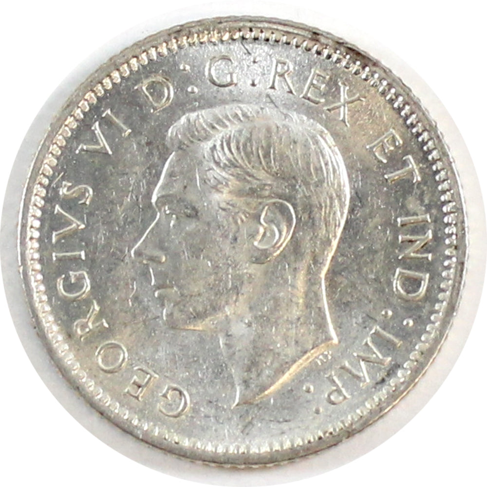 1941 Re-Engraved Canada 10-cents AU-UNC (AU50)) $