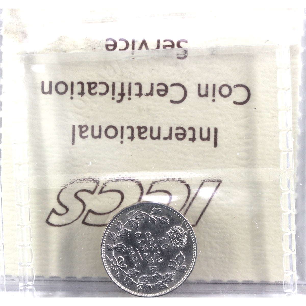 1902H Canada 10-cents ICCS Certified AU55