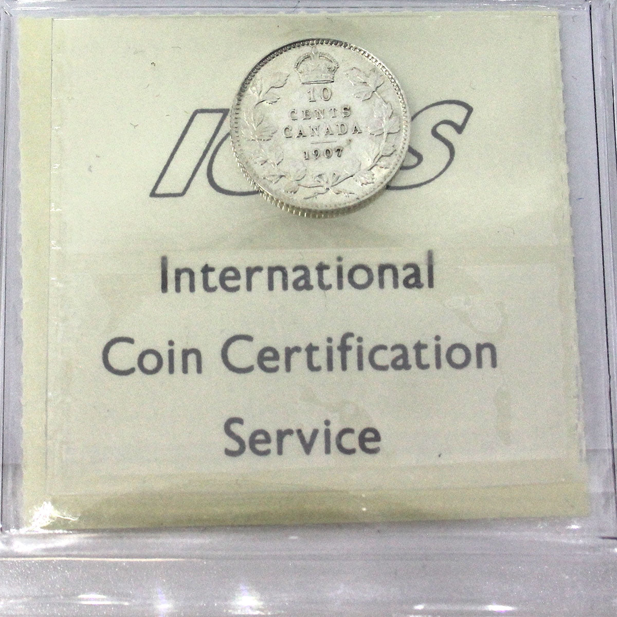 1907 Canada 10-cents ICCS Certified EF45