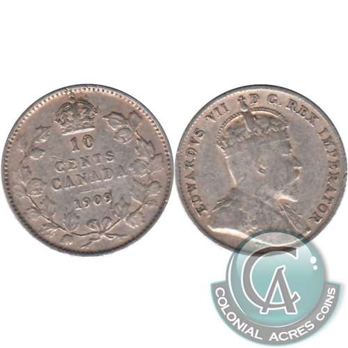 1909 Victorian Leaves Canada 10-cent VG-F (VG10)