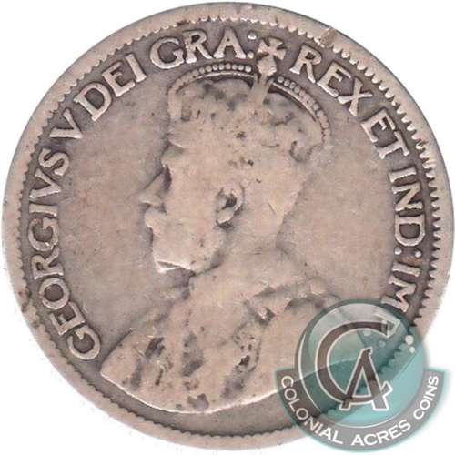 1913 Broad Leaves Canada 10-cents About Good (AG3) $