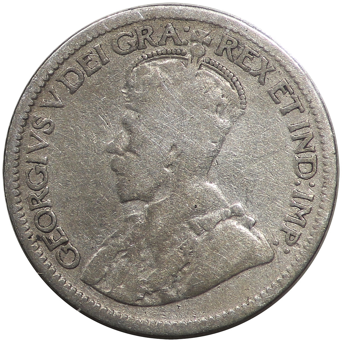 1913 Broad Leaves Canada 10-cents G-VG (G-6) $