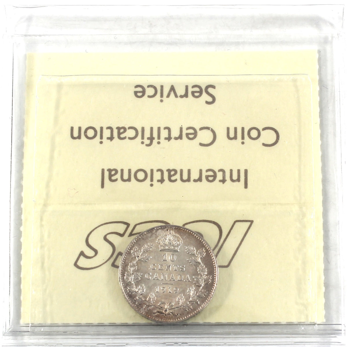 1919 Canada 10-cents ICCS Certified AU-50