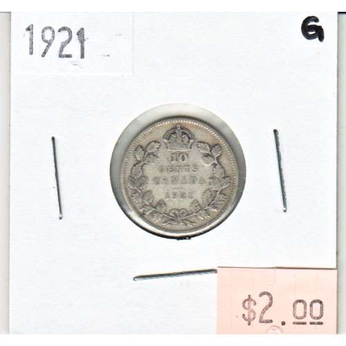 1921 Canada 10-cents Good (G4)