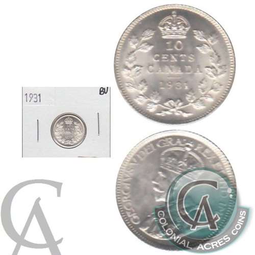 1931 Canada 10-cents Brilliant Uncirculated (MS63) $