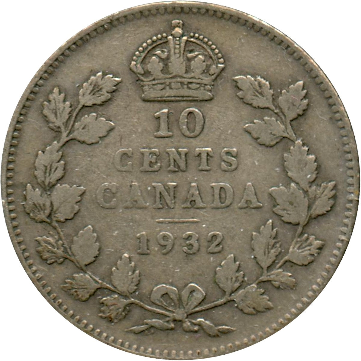 1932 Canada 10-cents F-VF (F-15)