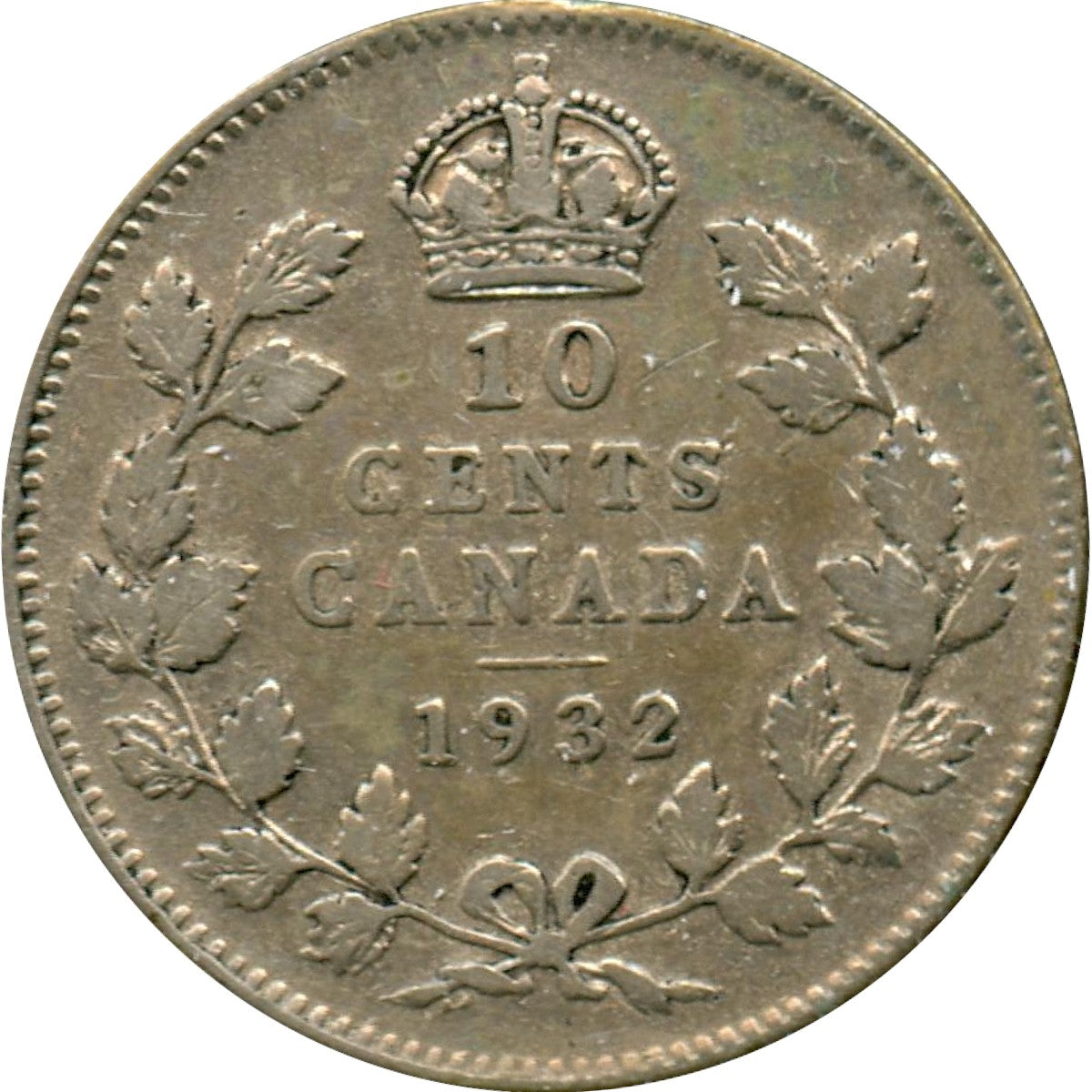 1932 Canada 10-cents Very Fine (VF-20)