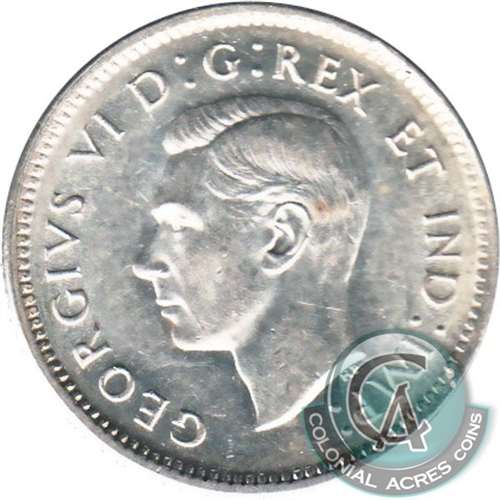 1937 Canada 10-cents Almost Uncirculated (AU50)