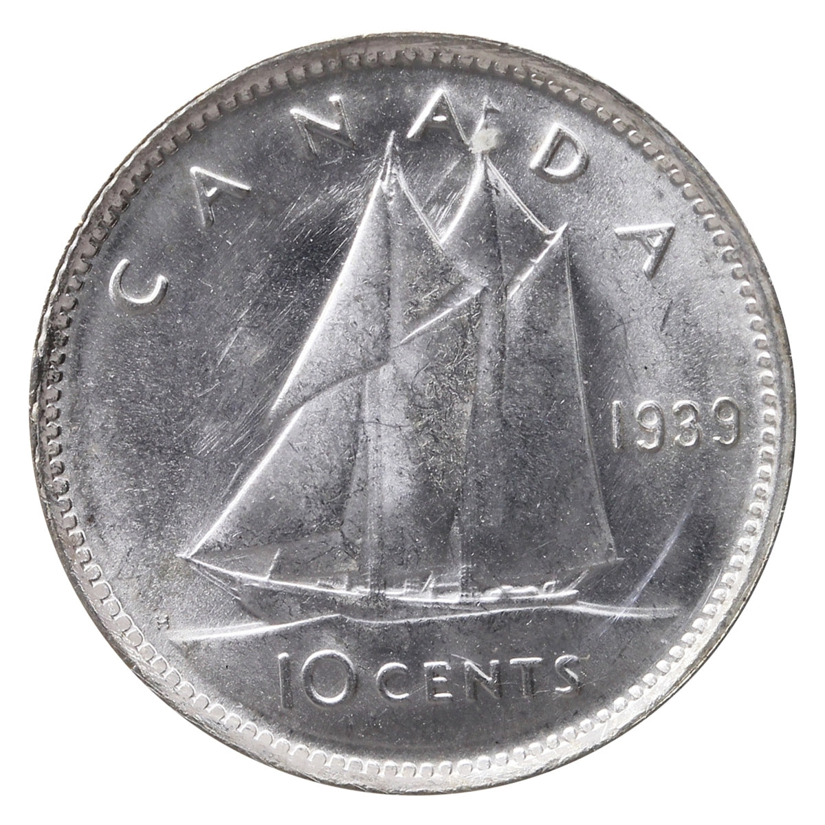 1939 Canada 10-cents ICCS Certified MS64