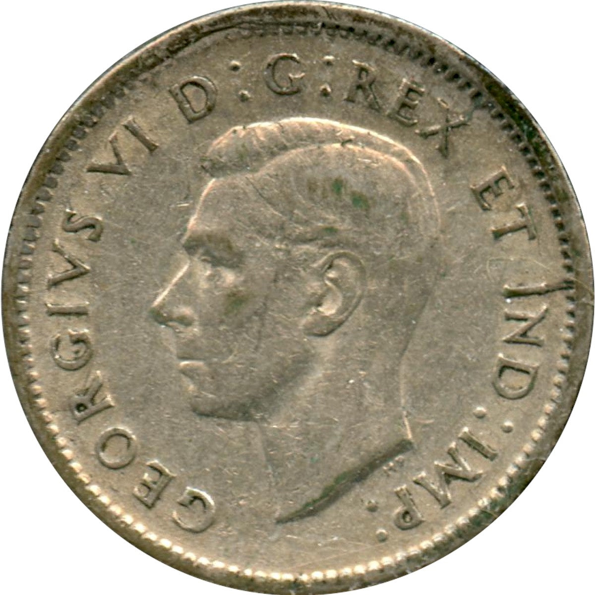 1943 Canada 10-cents Circulated