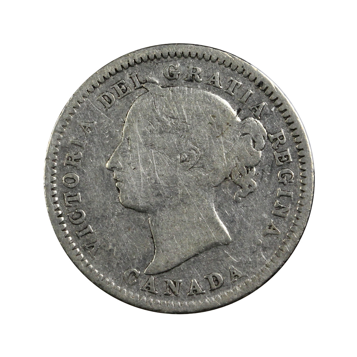 1880H Obv. 2 Canada 10-cents G-VG (G6)