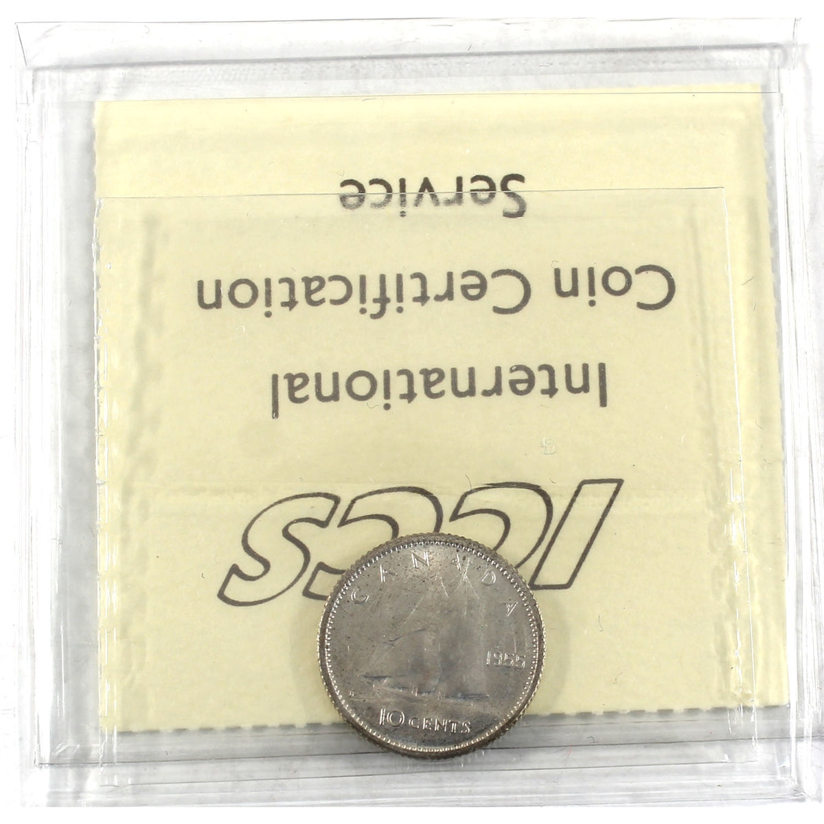 1955 Canada 10-cents ICCS Certified MS65 Cameo