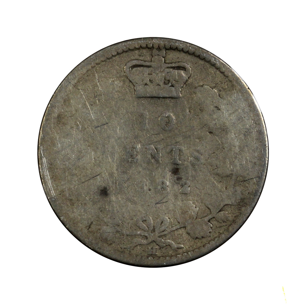 1882H Canada 10-cents Poor