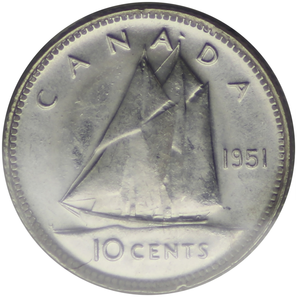 1951 Canada 10-cents ICCS Certified MS64