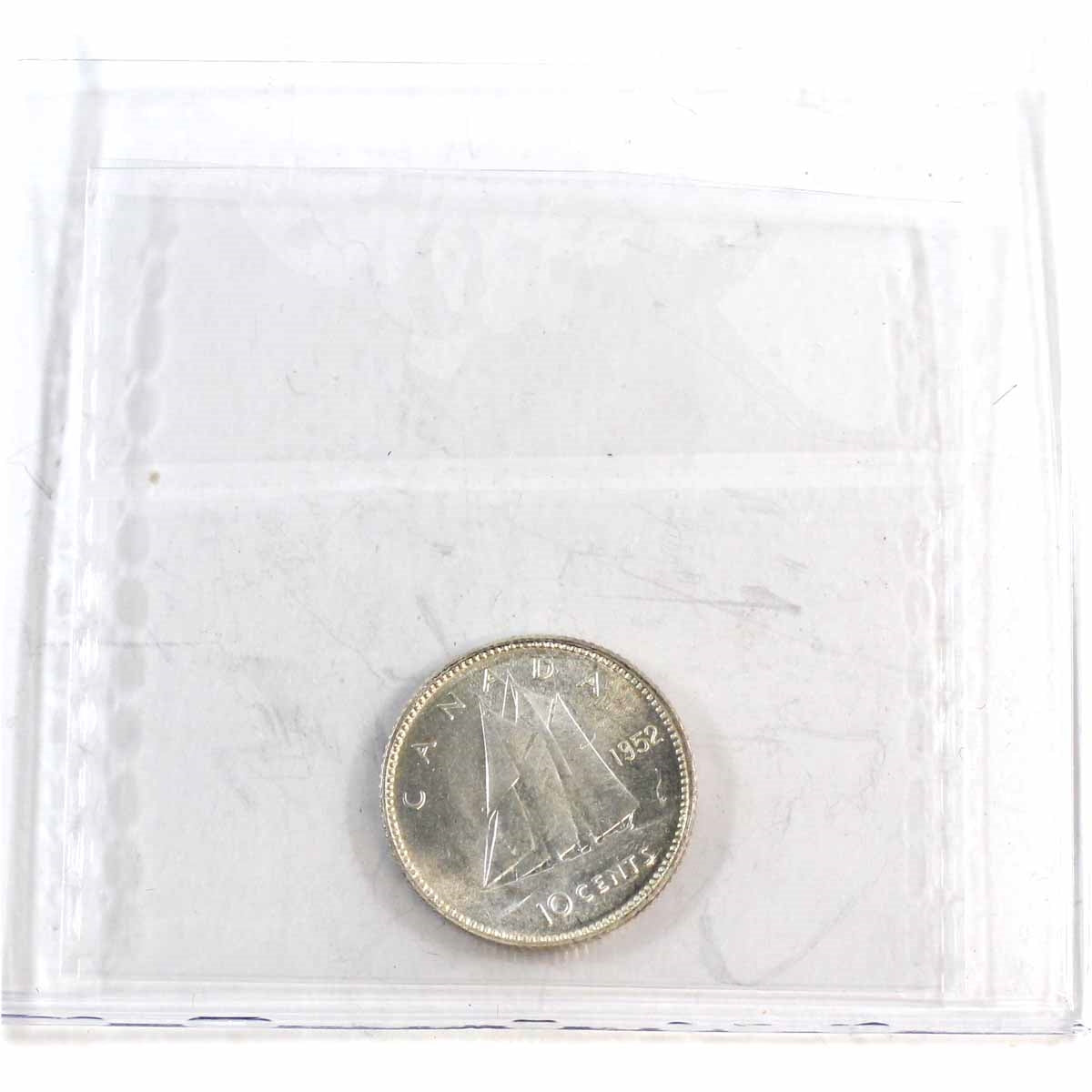 1952 Canada 10-cents ICCS Certified MS64
