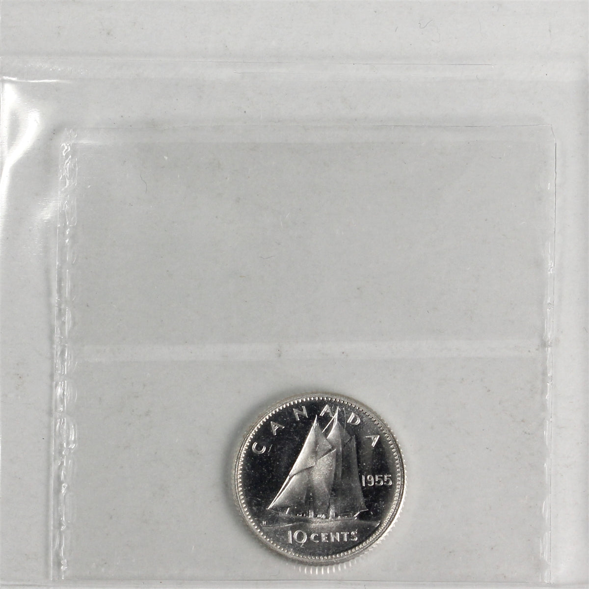 1955 Canada 10-cents ICCS Certified PL66 Cameo