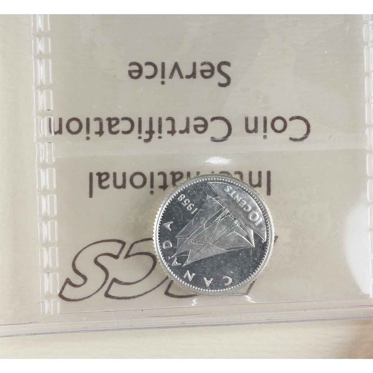 1958 Canada 10-cents ICCS Certified PL-65 Heavy Cameo