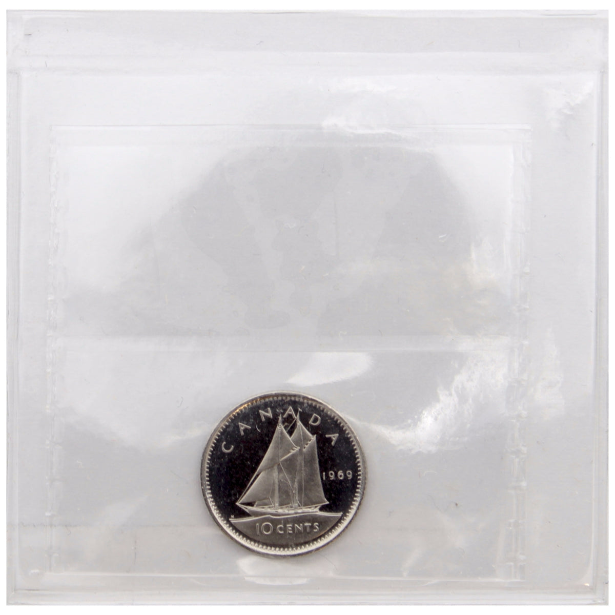 1969 Small Date Canada 10-cents ICCS Certified PL66 Heavy Cameo