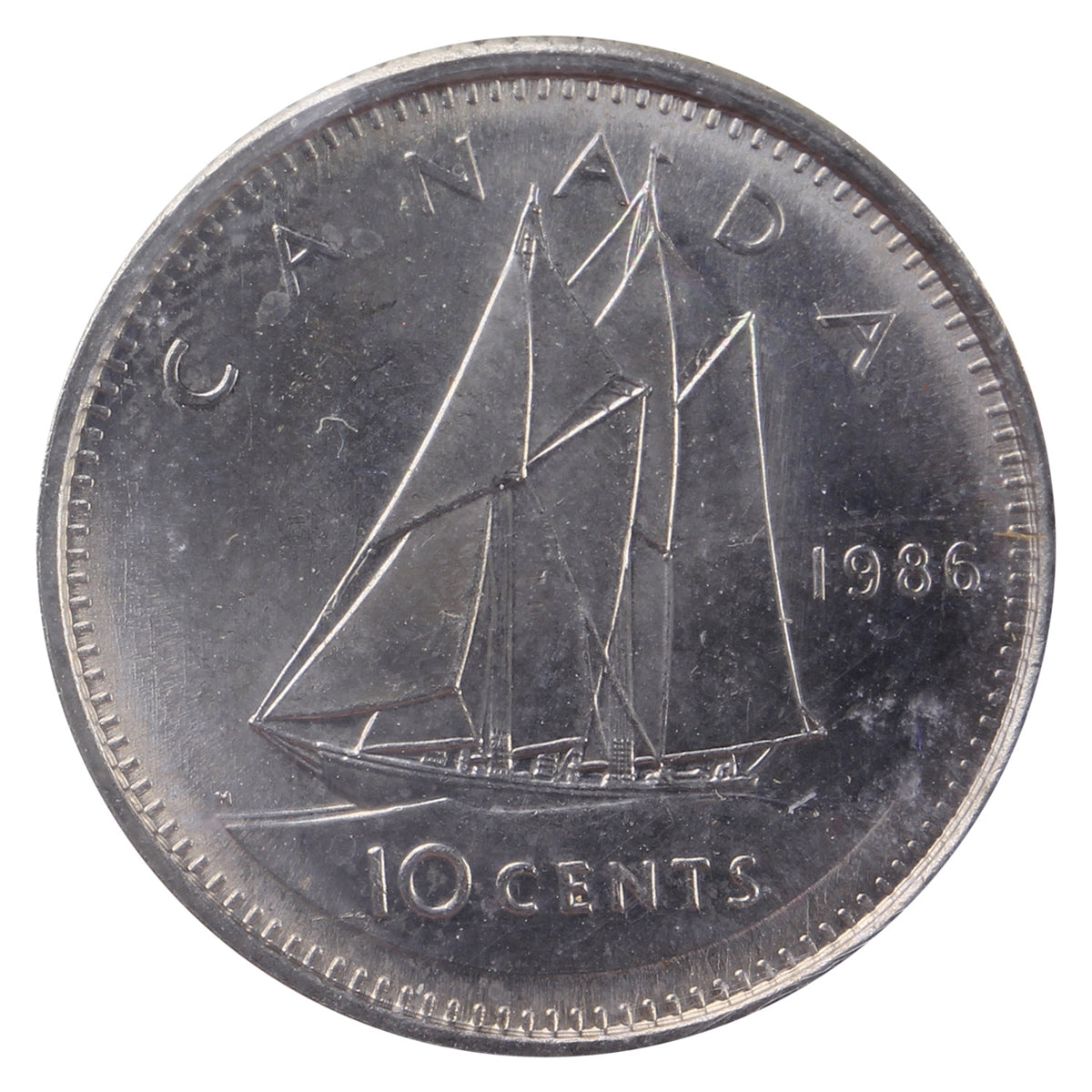 1986 Canada 10-cents ICCS Certified MS65