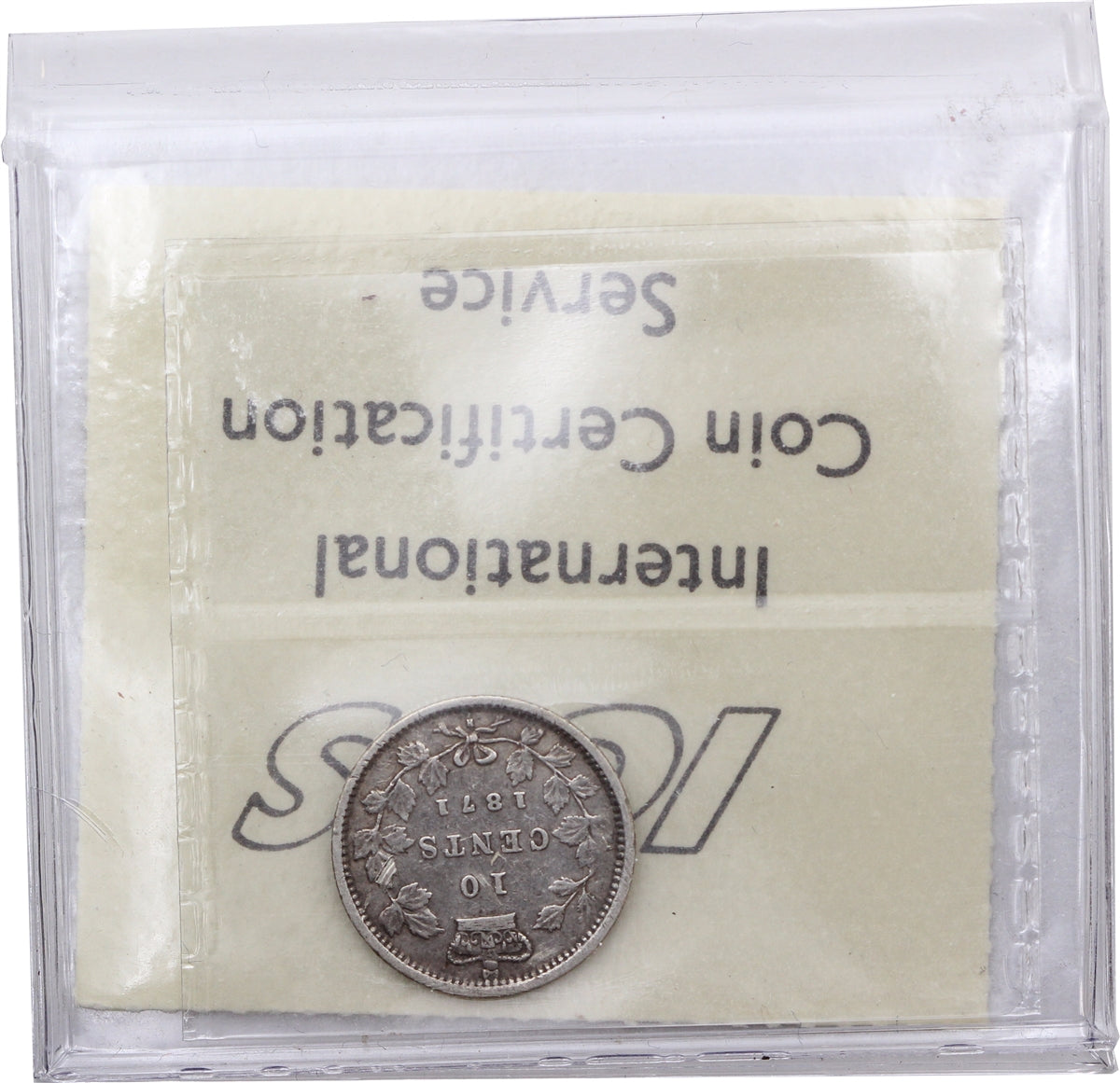 1871H Canada 10-cents ICCS Certified VF20