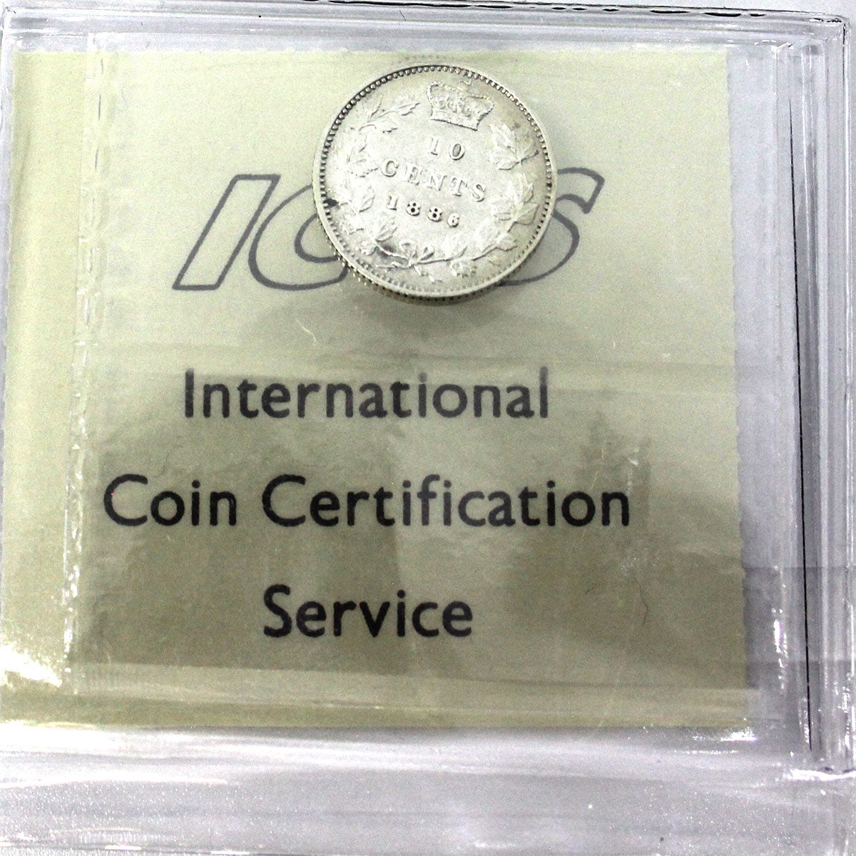 1886 Small 6, Obv. 5 Canada 10-cents ICCS Certified VF20