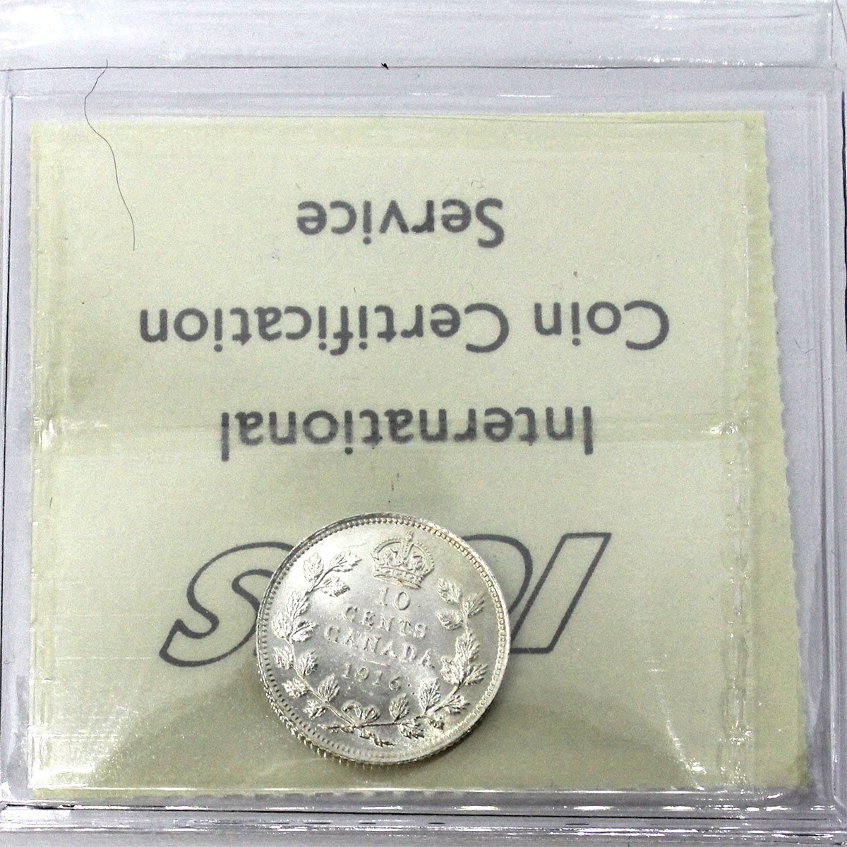 1916 Canada 10-cents ICCS Certified MS62