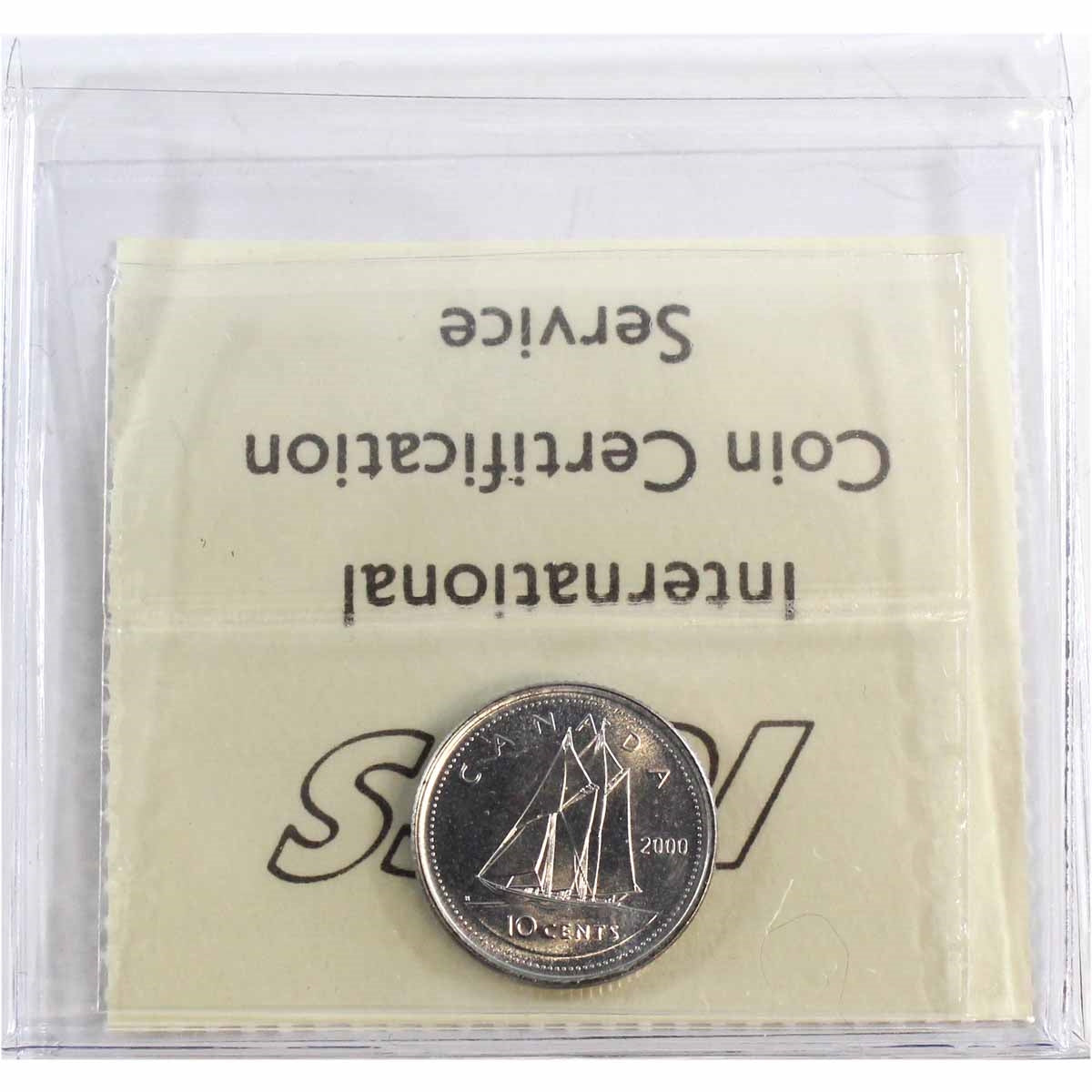2000 Canada 10-cents ICCS Certified MS65