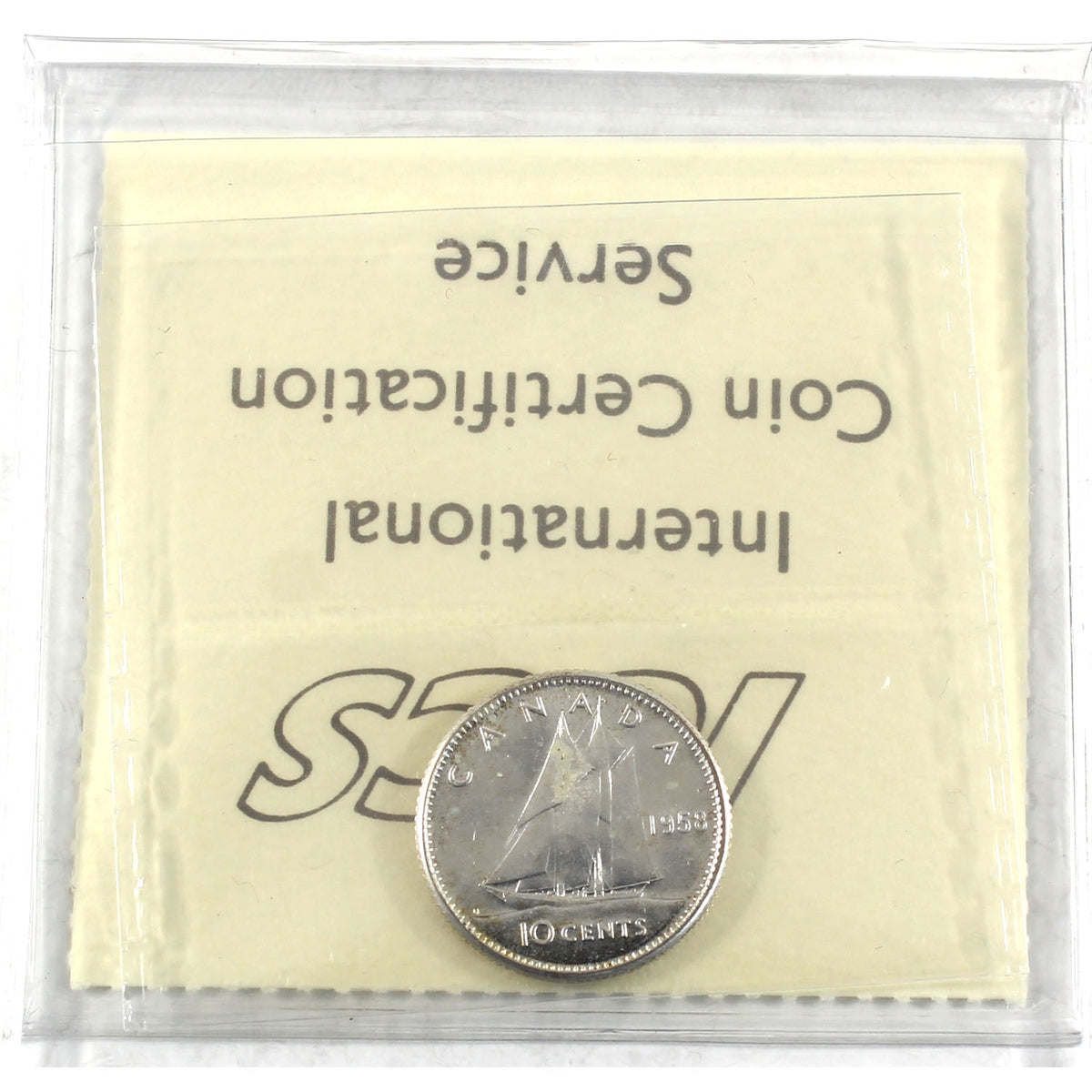 1958 Canada 10-cents ICCS Certified MS64 Cameo