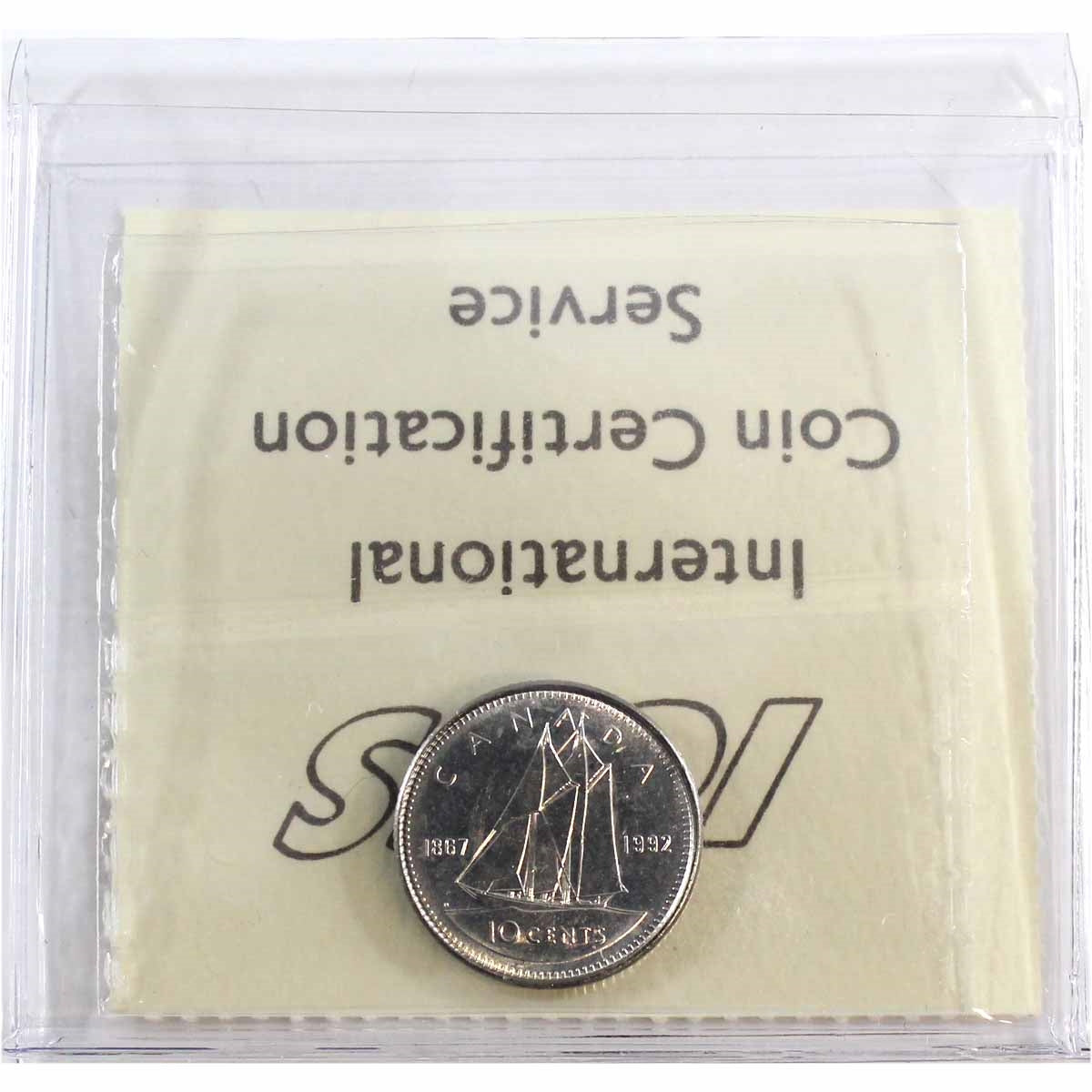 1992 Canada 10-cents ICCS Certified MS66