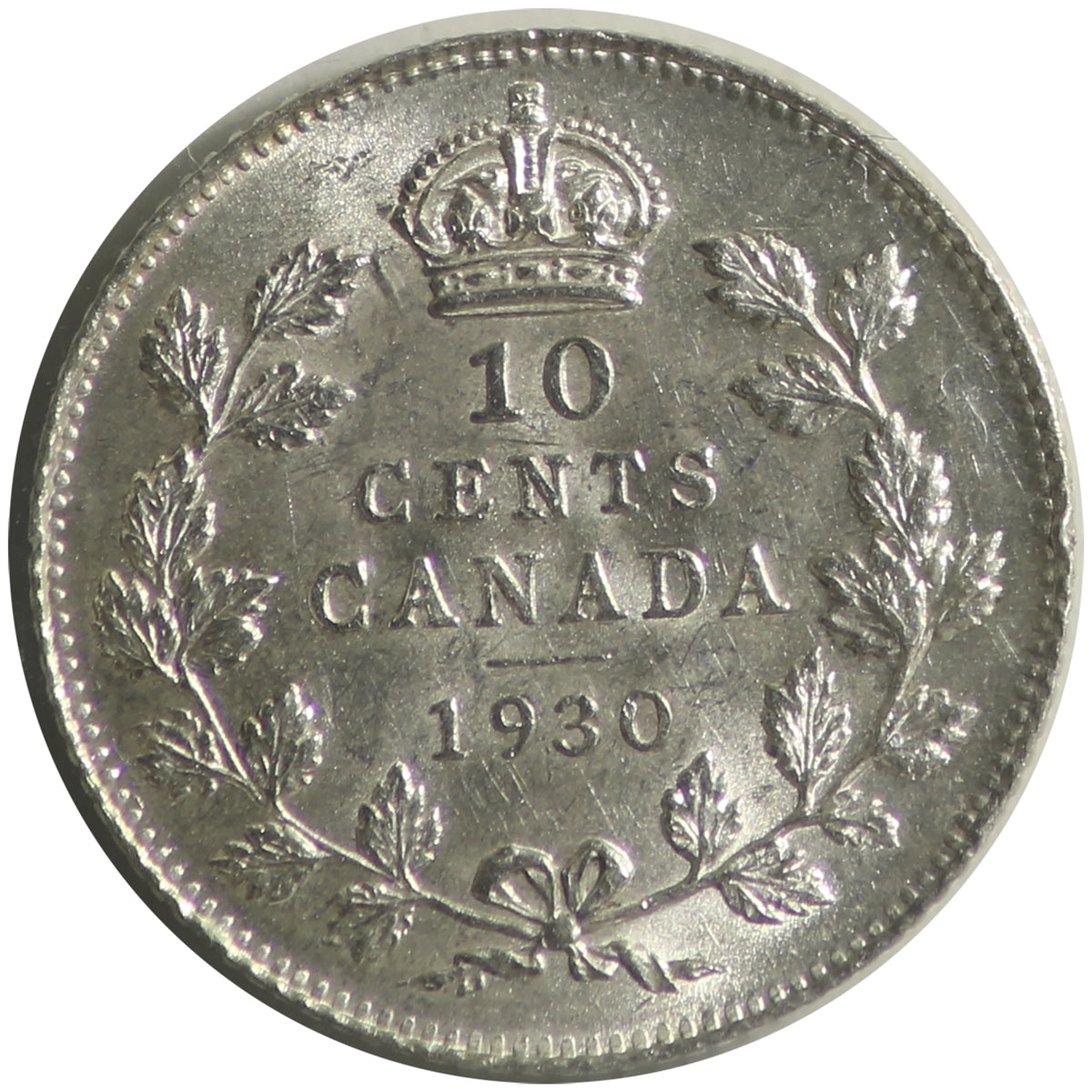 1930 Canada 10-cents ICCS Certified AU55
